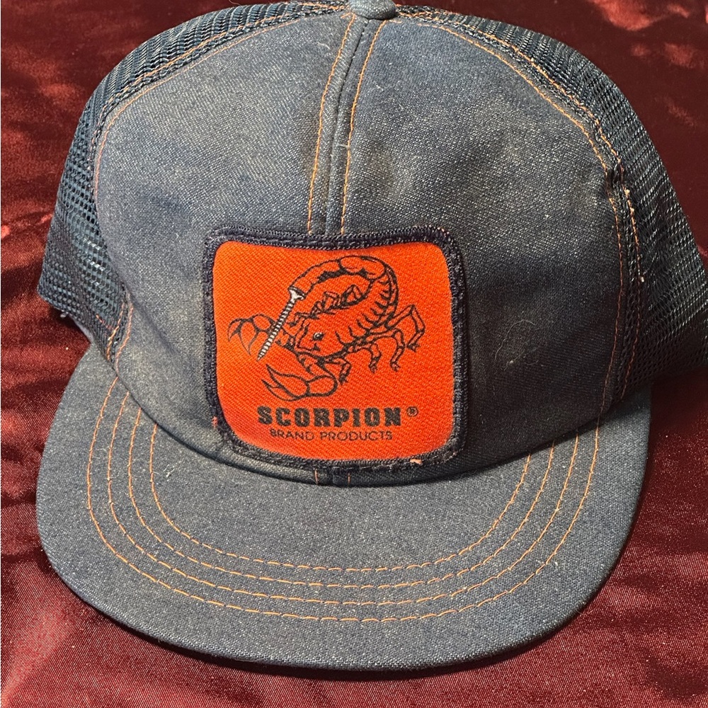 Scorpion Brand Denim Trucker Hat